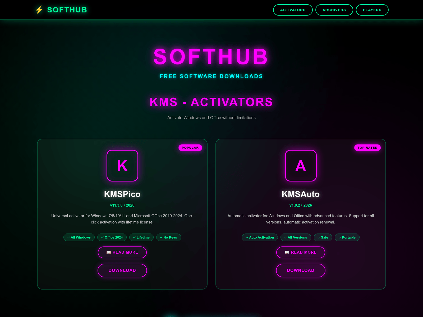 Screenshot of softhubs.net