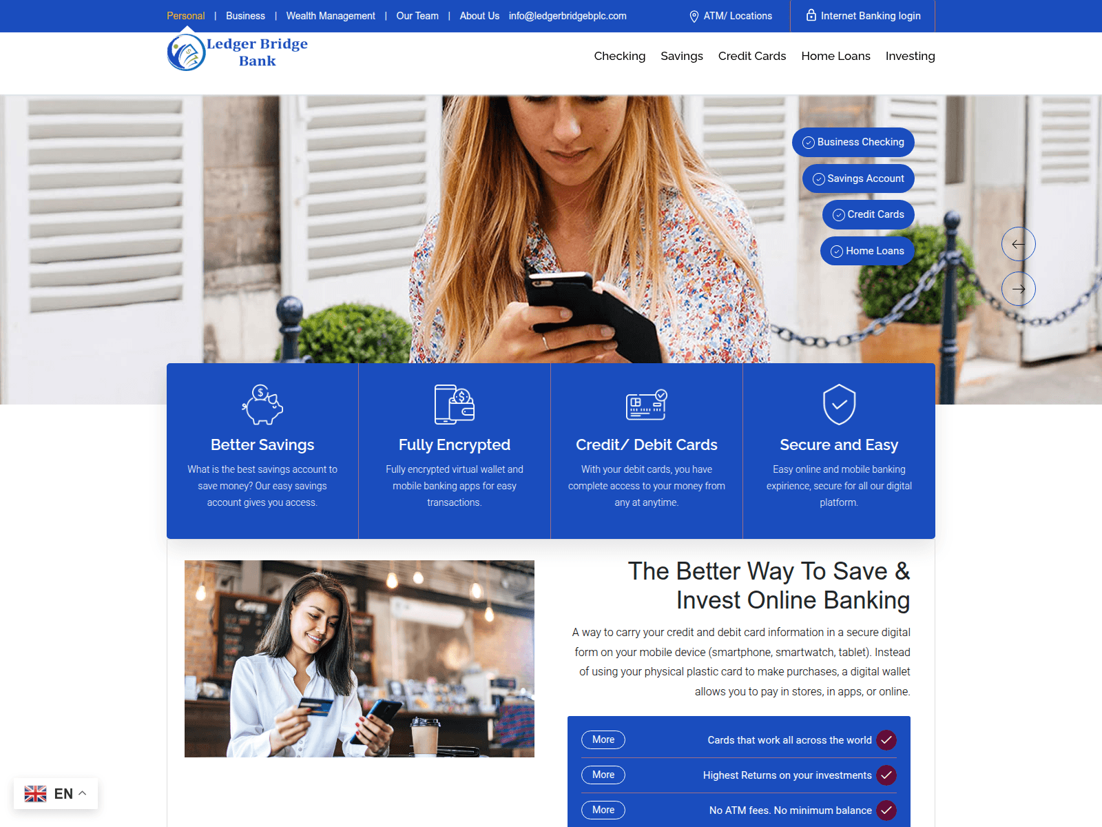 Screenshot of ledgerbridgebplc.com