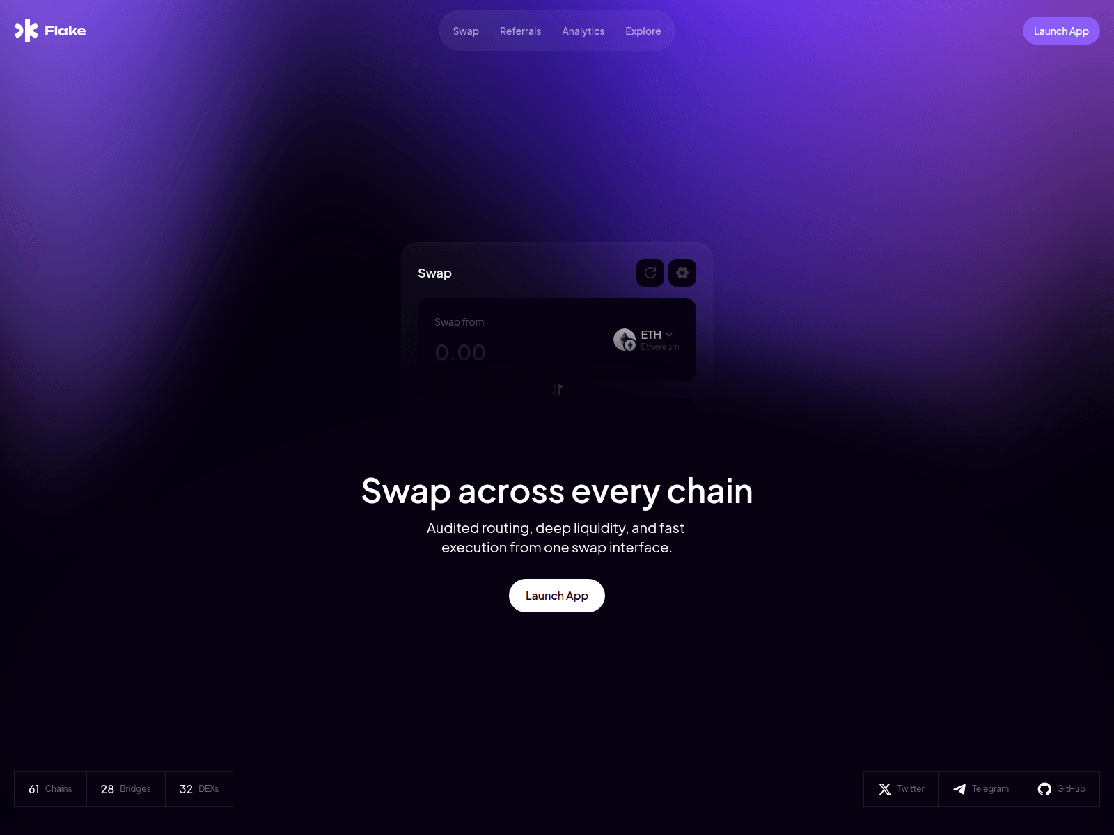 Screenshot of flakeswap.finance