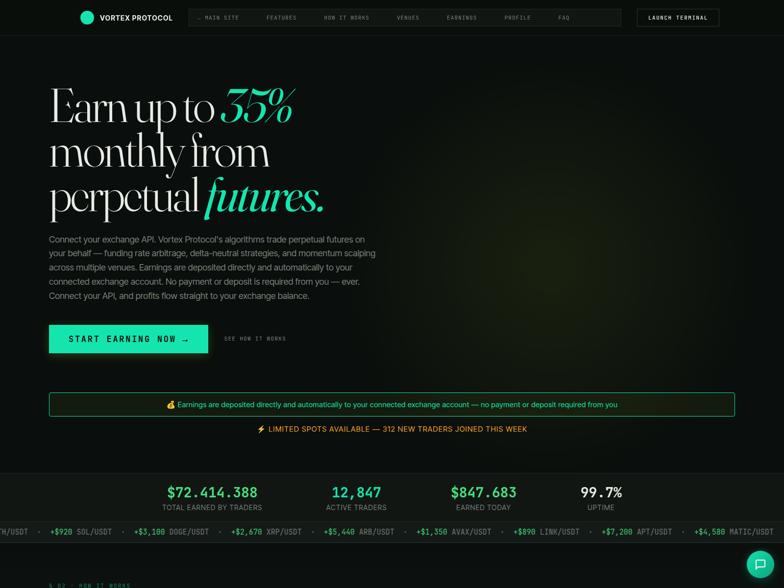 Screenshot of chainvaults.org
