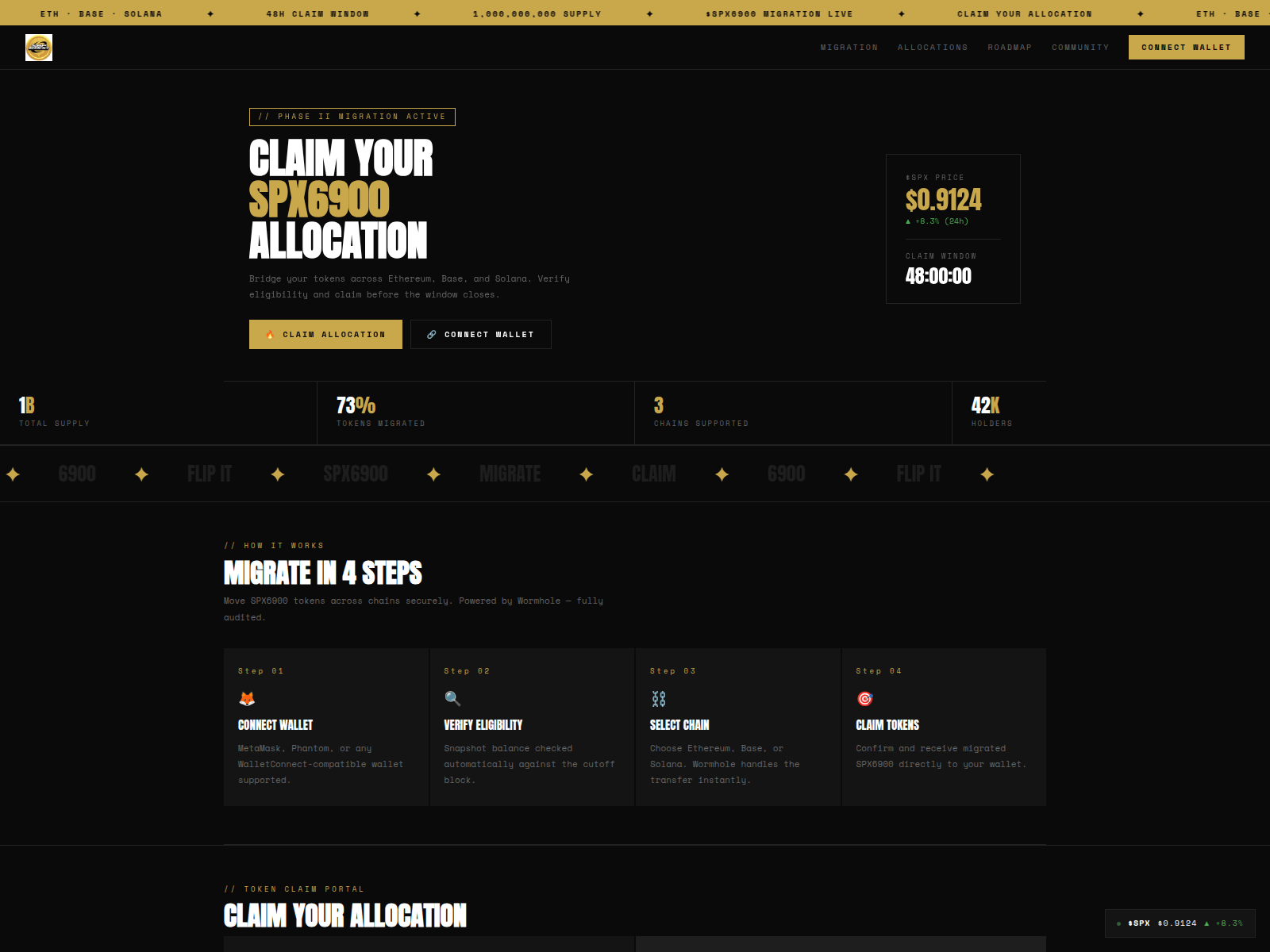 Screenshot of spxmigrate.live