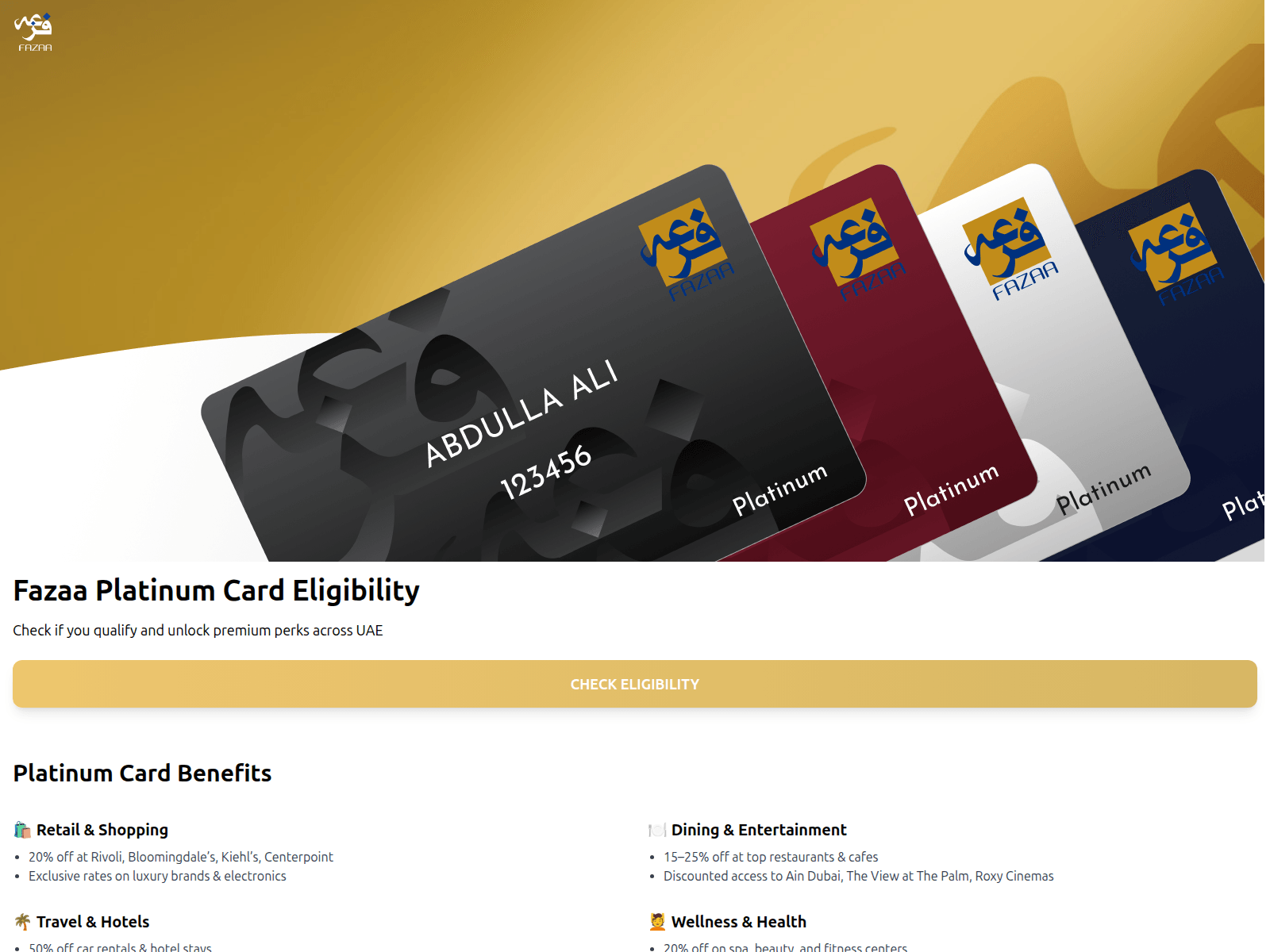Screenshot of benefitsfazaacard.com