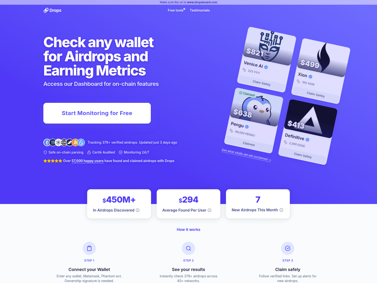 Screenshot of dropsboard.com