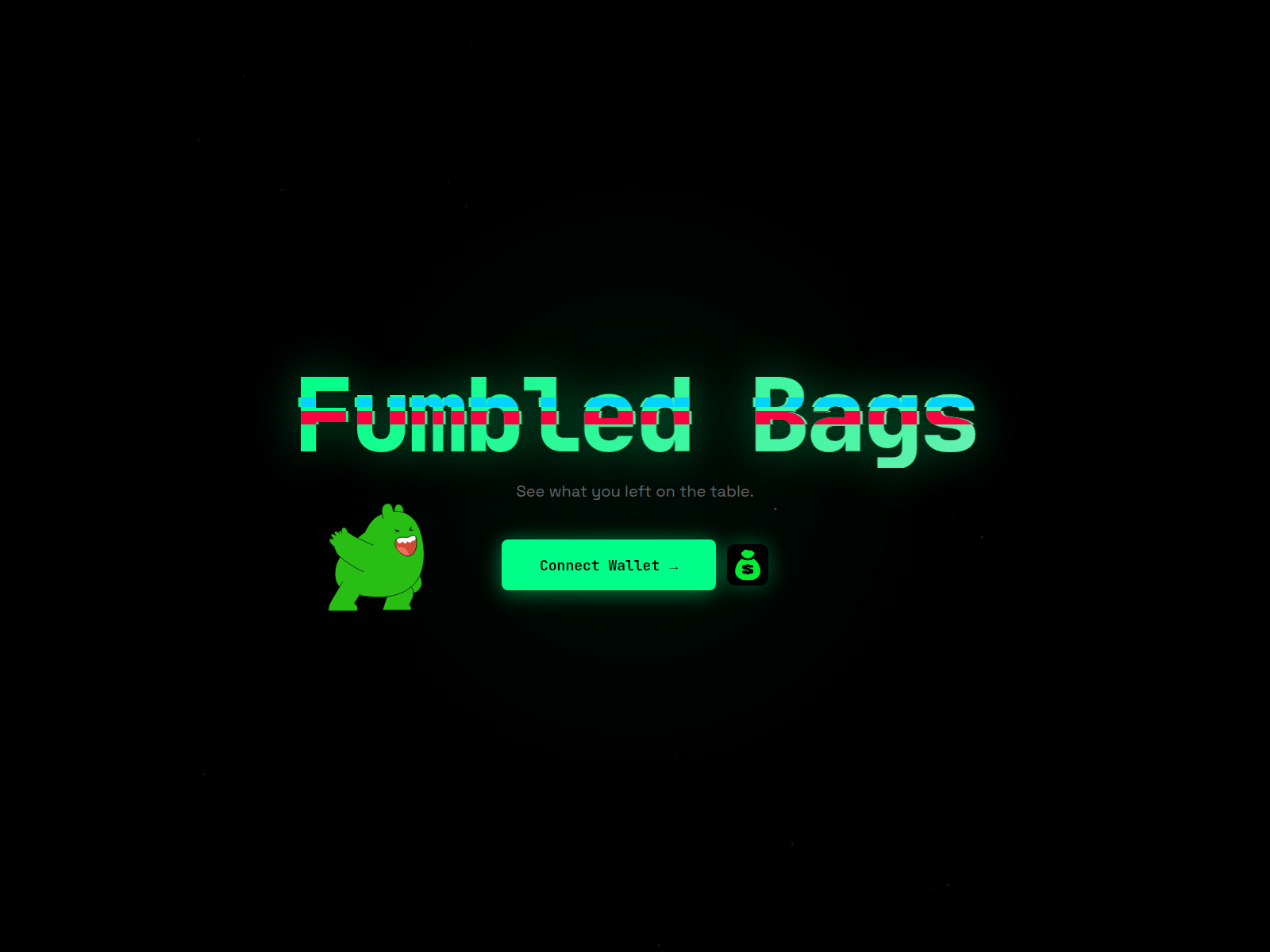 Screenshot of fumbledbags.xyz