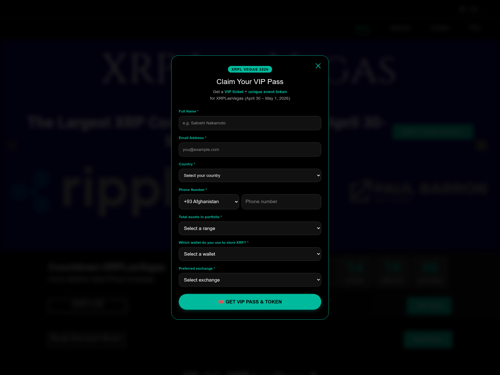 Screenshot of xrpslasvegas.com