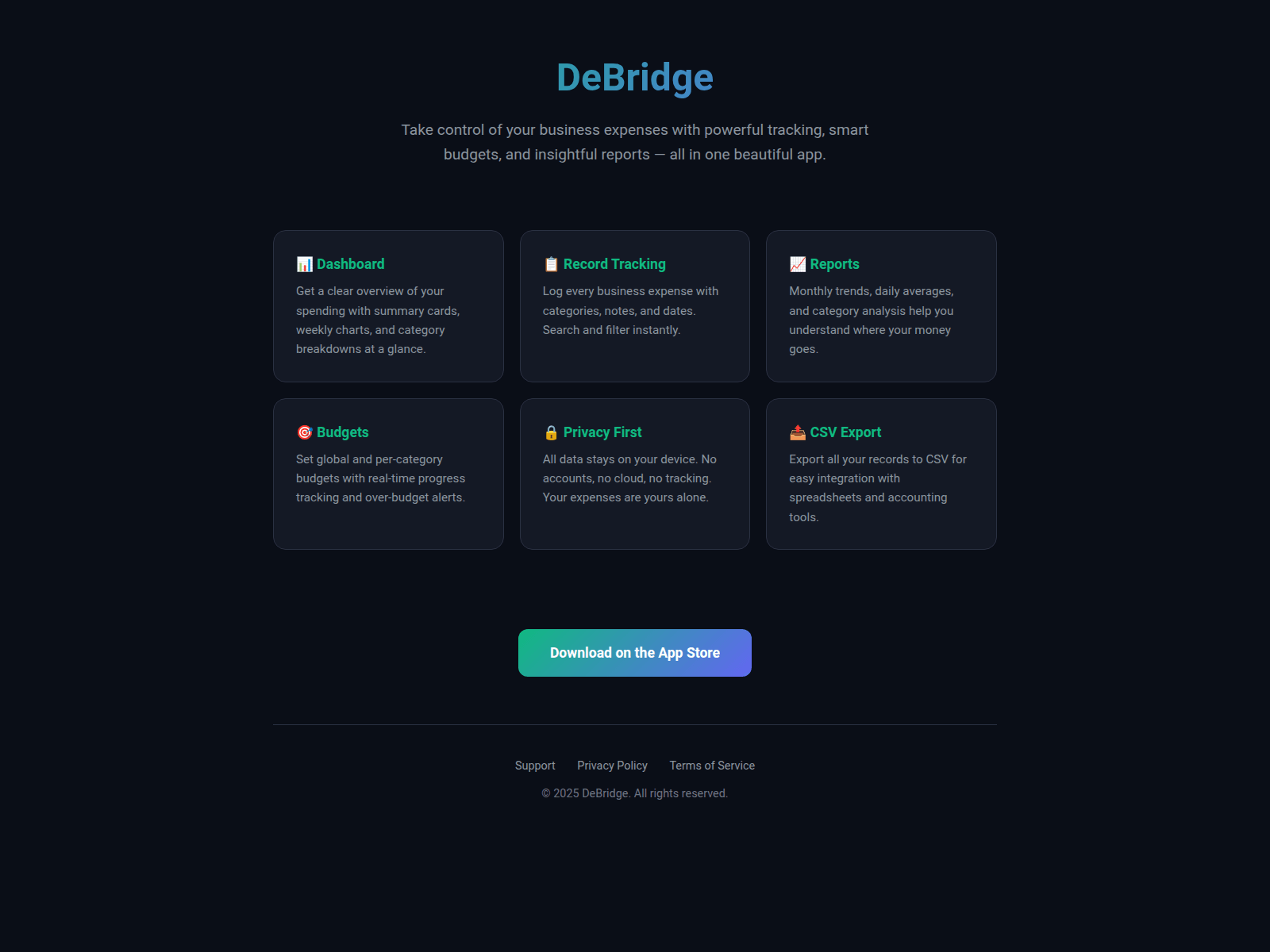 Screenshot of debridgesios.app