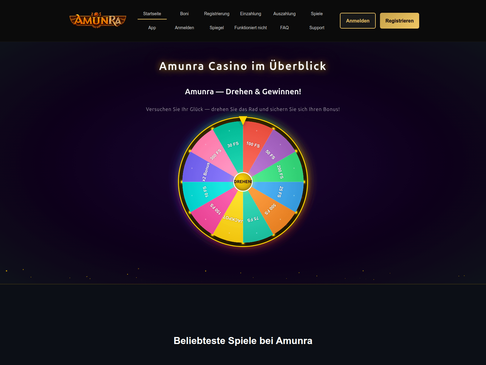 Screenshot of amunra-cas.com