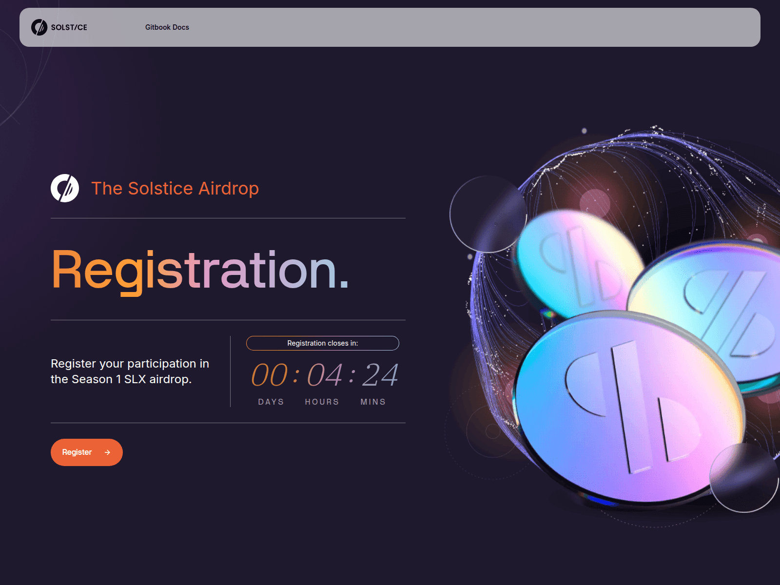 Screenshot of registrationsolstice.finance