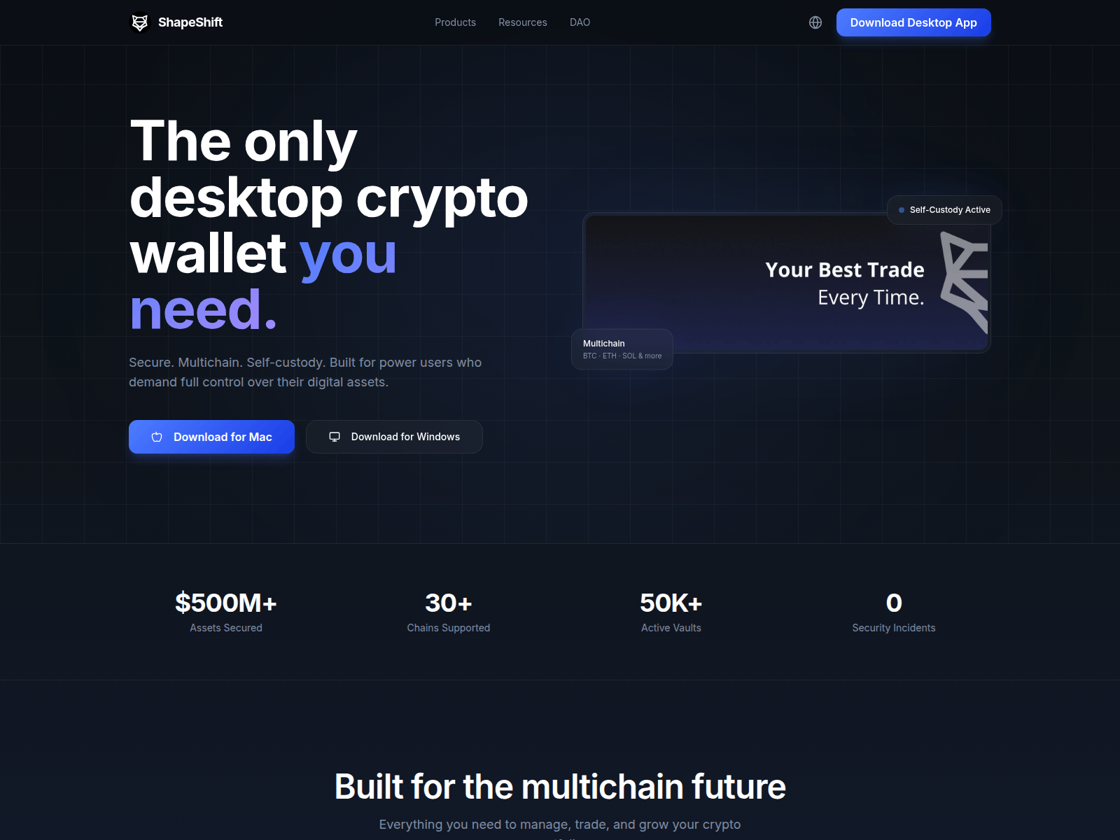 Screenshot of shapeshift-installer.com