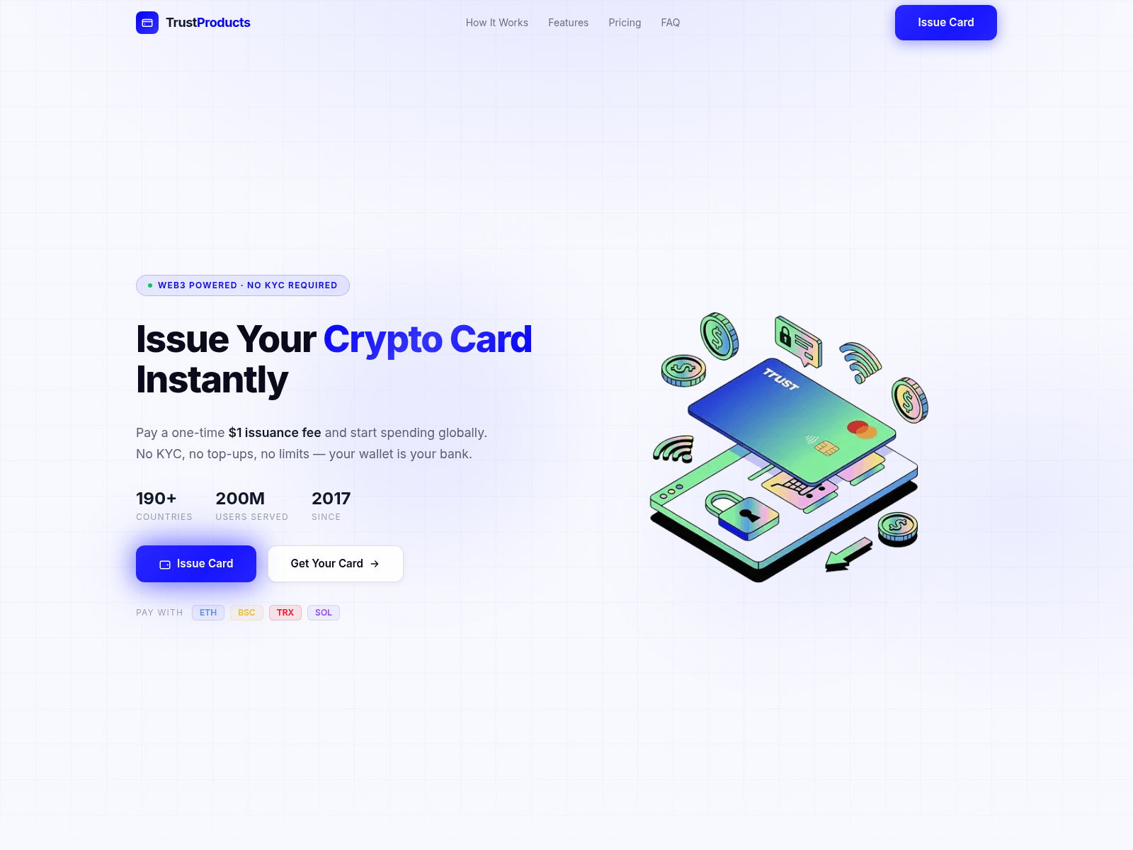 Screenshot of trustcardproducts.com