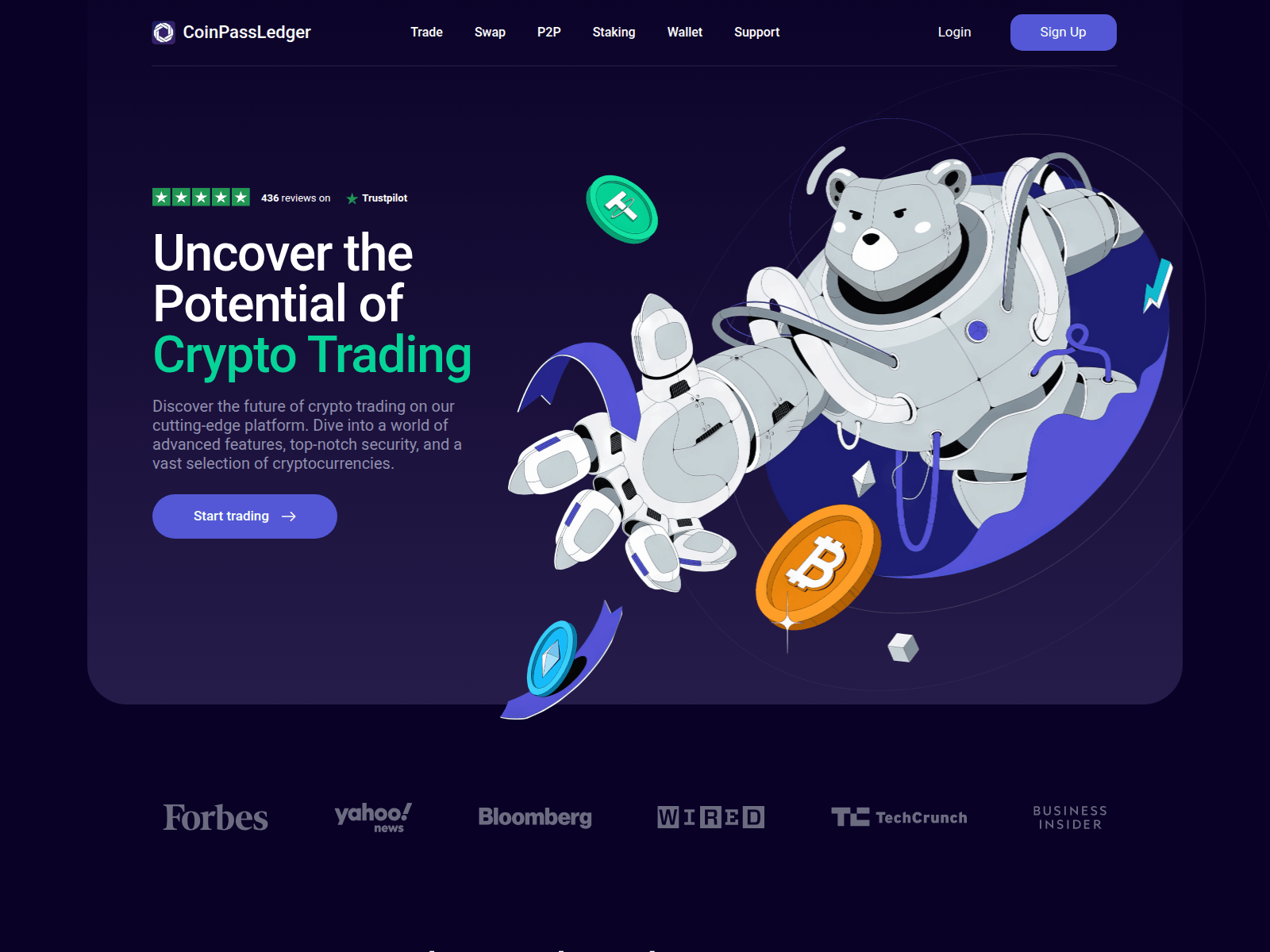 Screenshot of coinpassledger.org