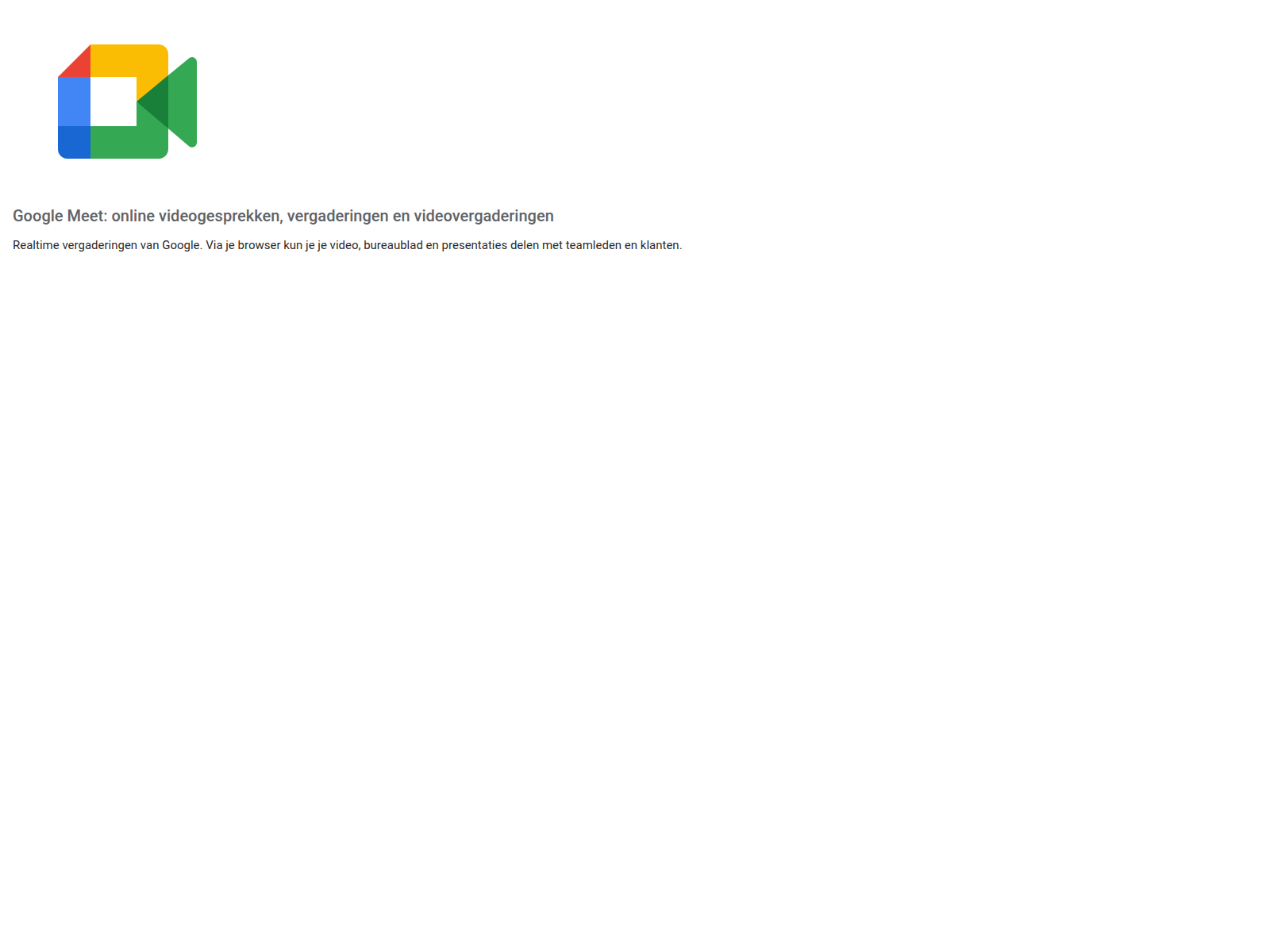 Screenshot of meetsing-google.com
