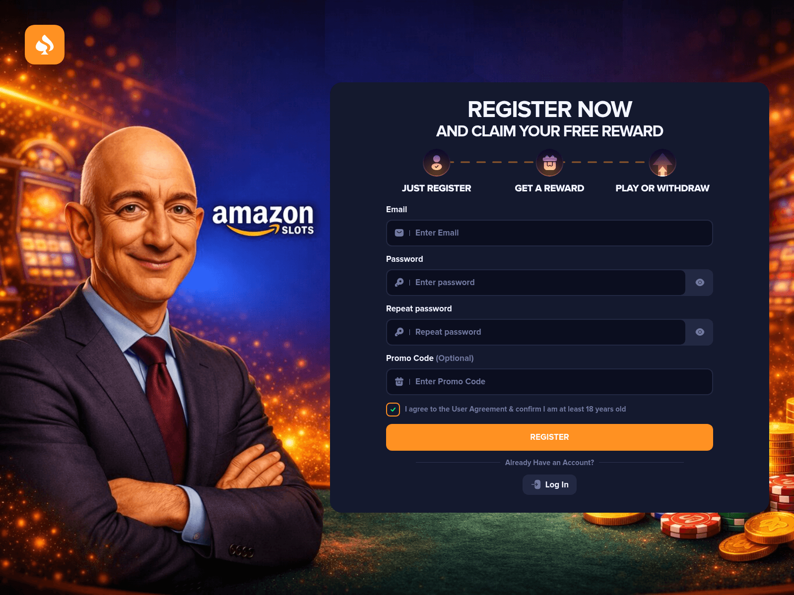 Screenshot of amazon-slotes.com