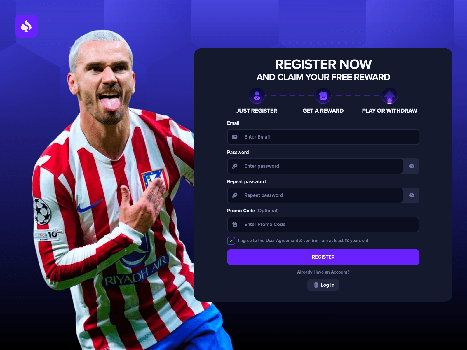 Screenshot of griezmannbet.com