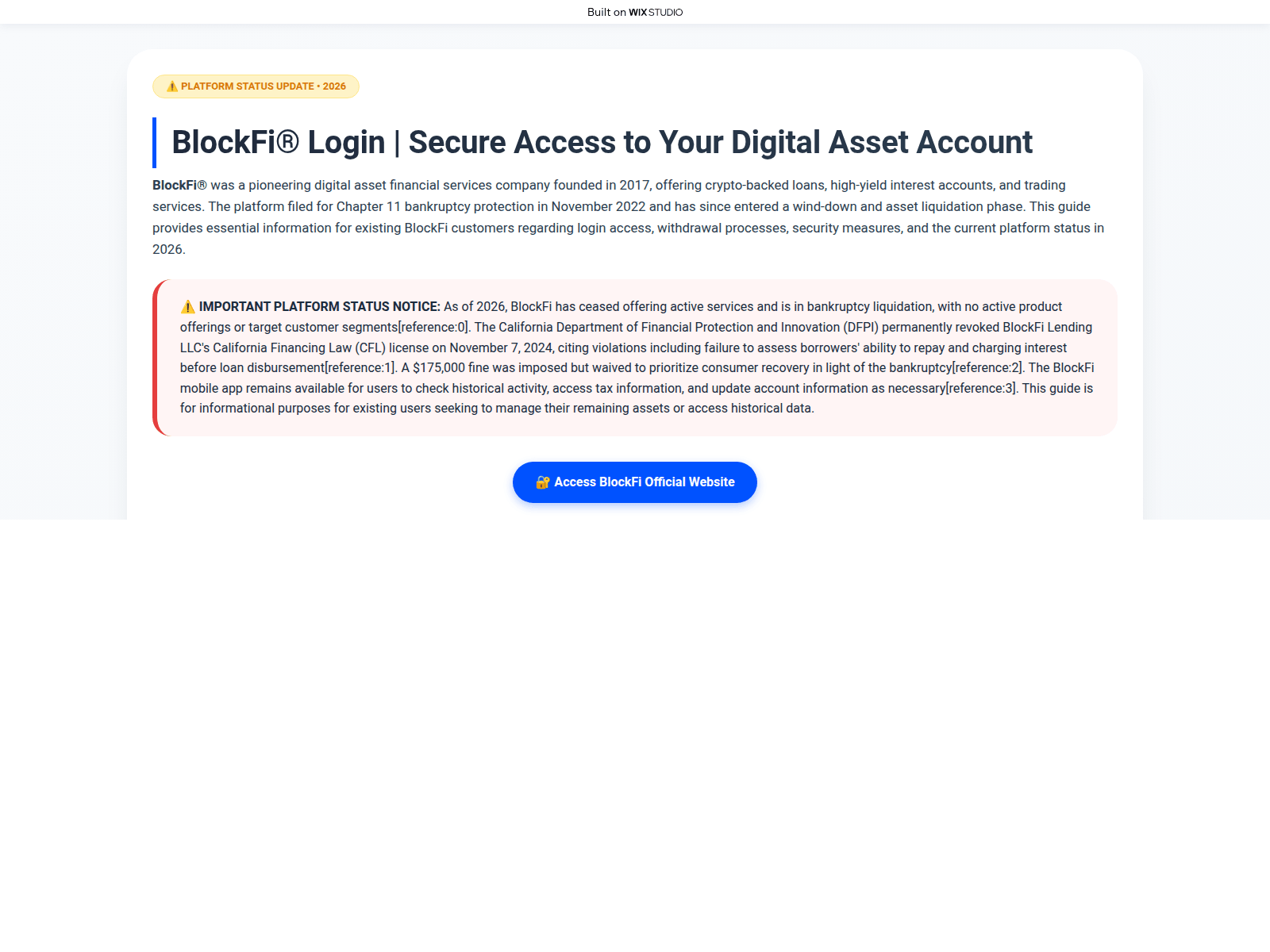 Screenshot of appblockfy.wixstudio.com
