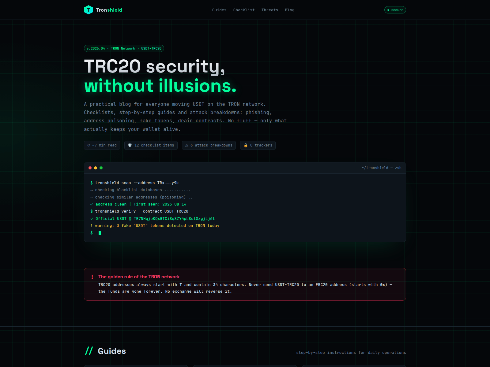 Screenshot of tronshield.network