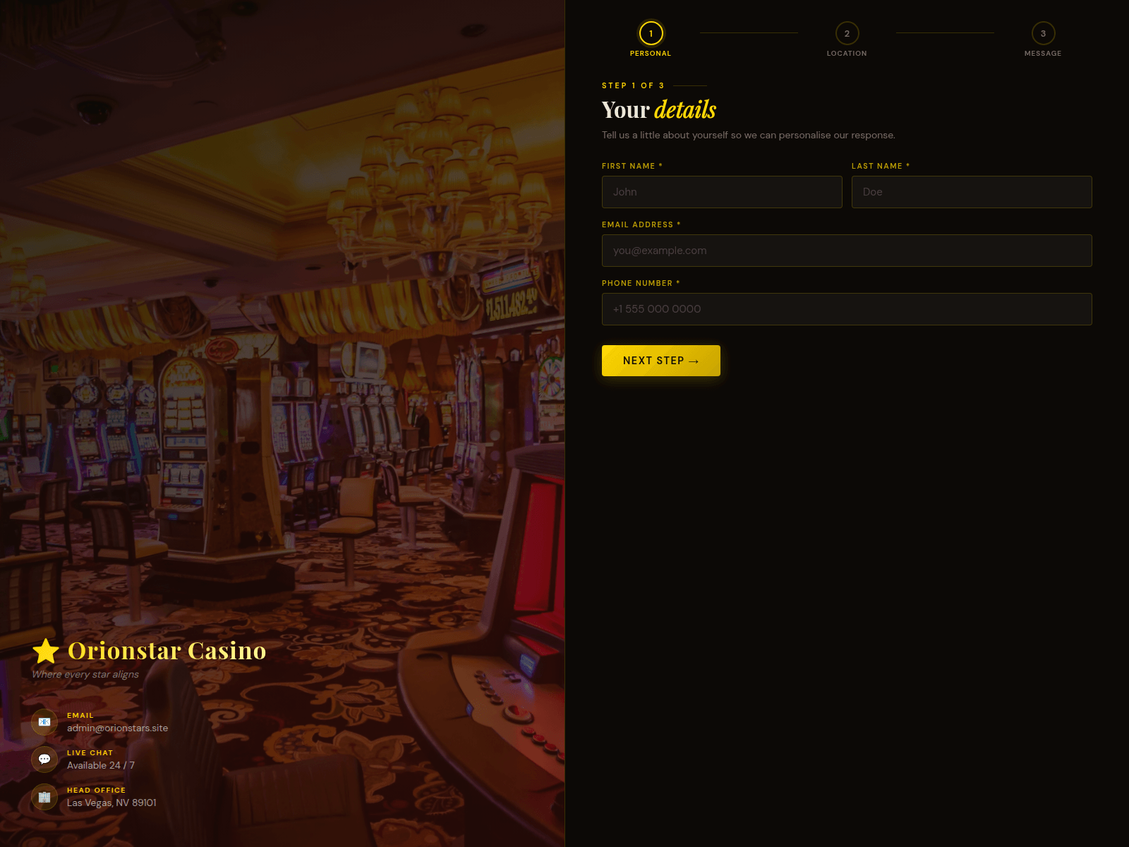 Screenshot of orionstars.site