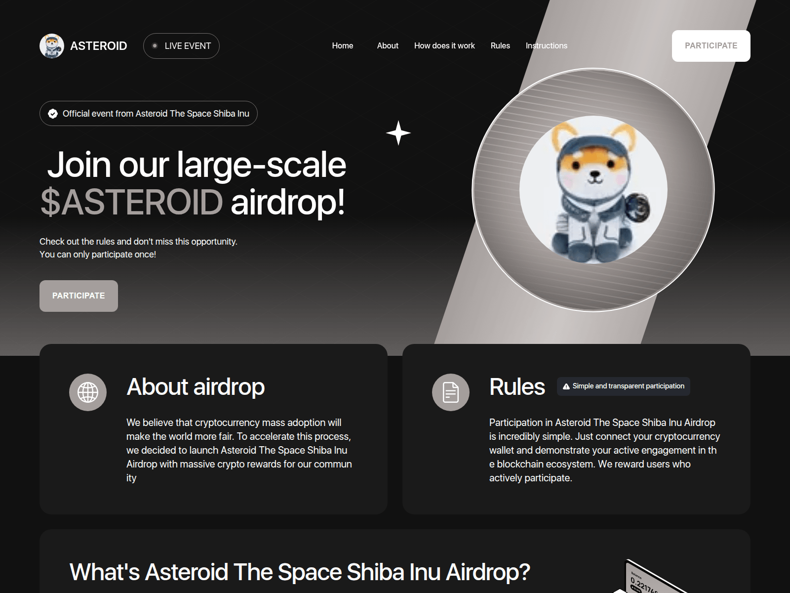 Screenshot of asteroidshib.org