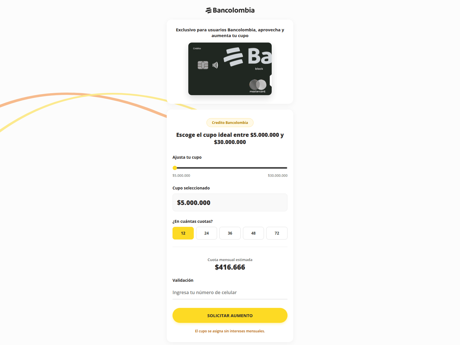 Screenshot of aumentocolombia.vercel.app