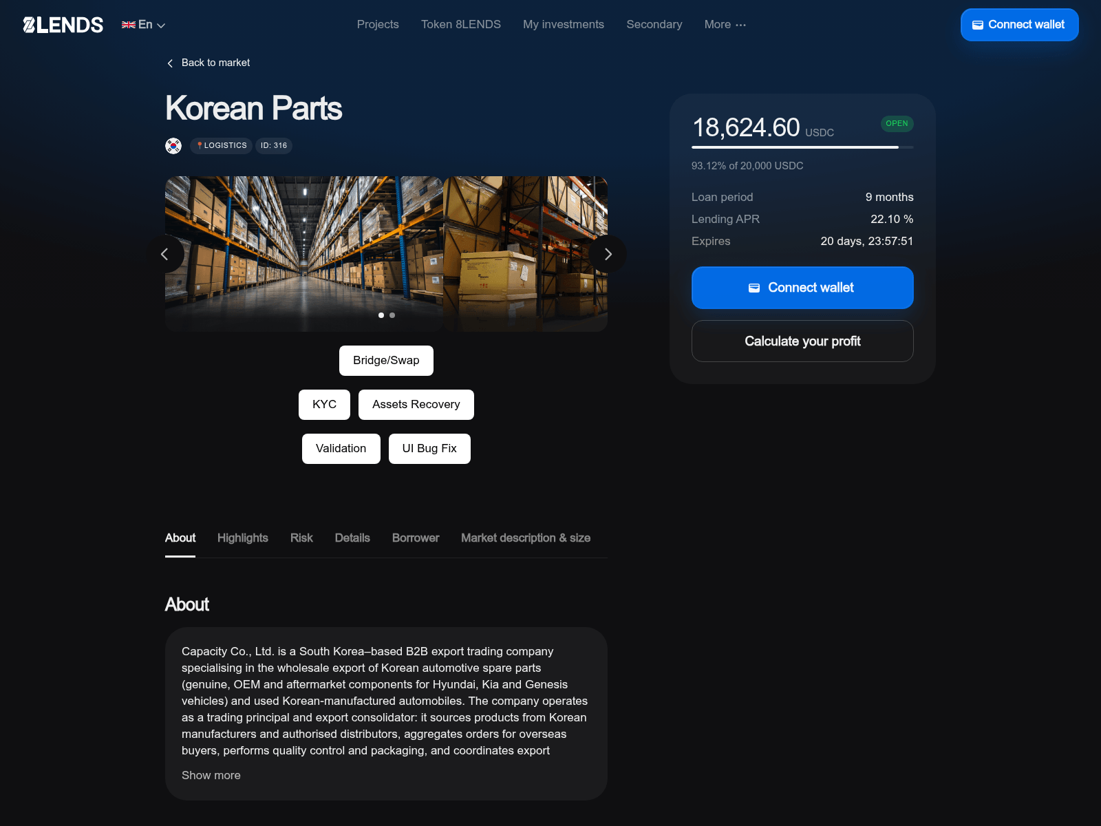 Screenshot of 8lend-en.pages.dev