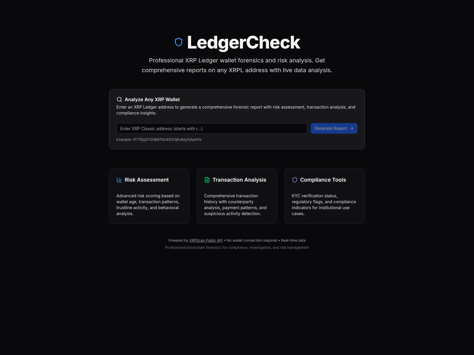Screenshot of ledgercheck.puppy.tools