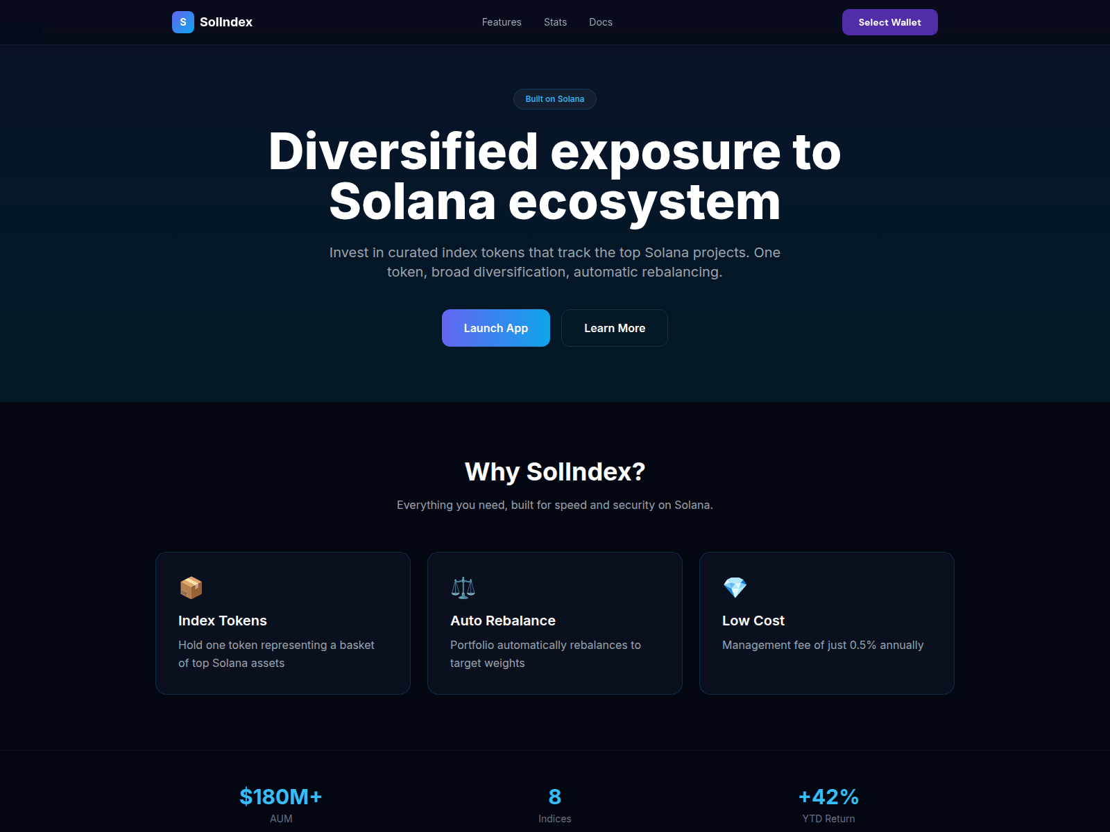 Screenshot of solindex-fund.pages.dev