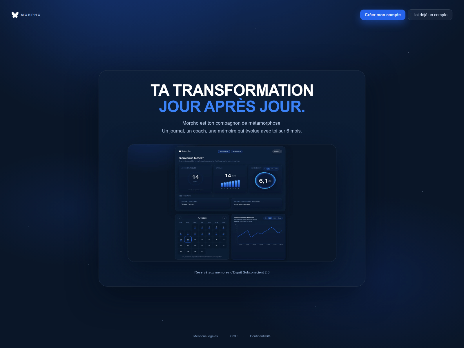 Screenshot of morpho.day