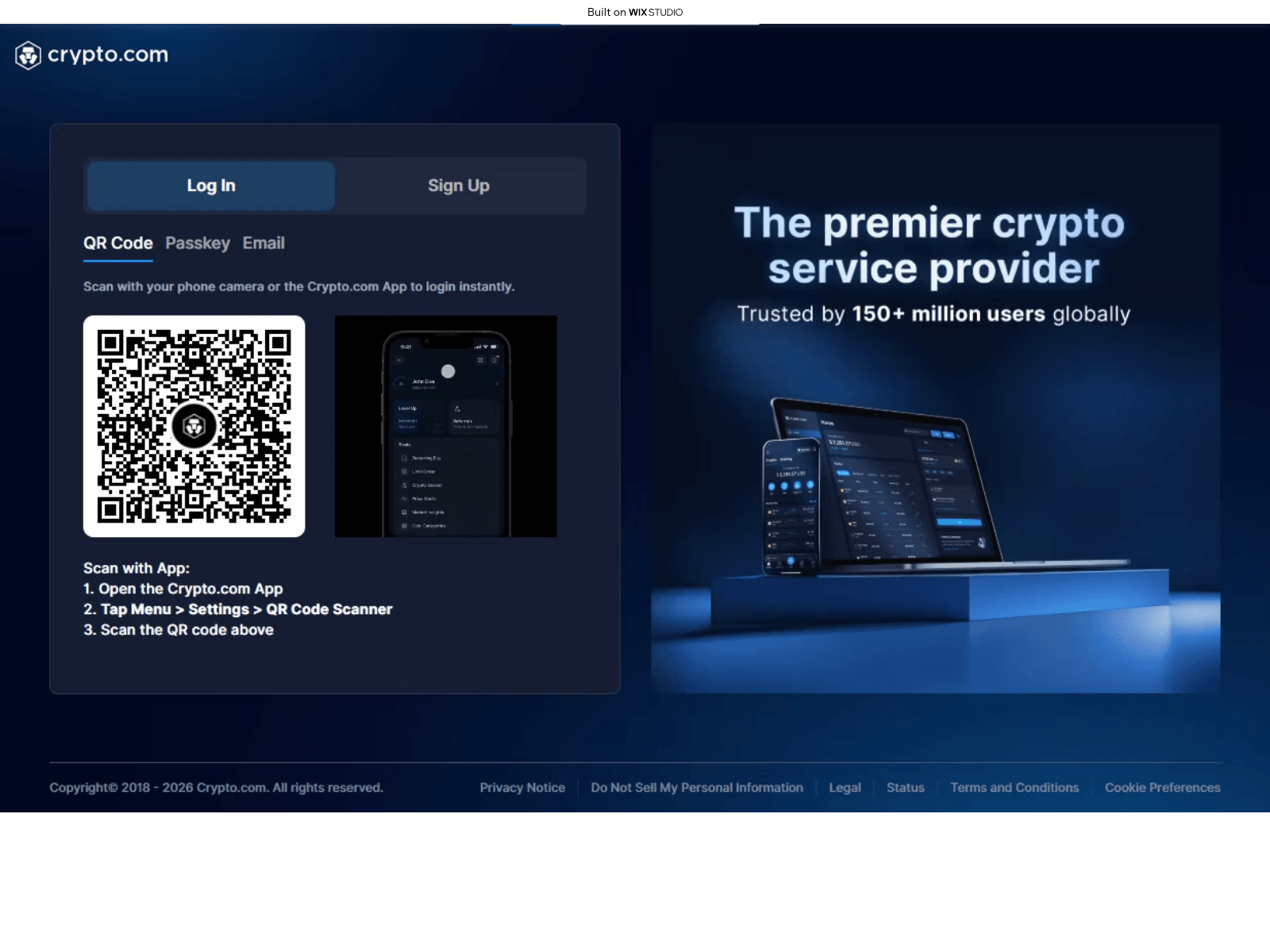 Screenshot of started-cryptocem.wixstudio.com