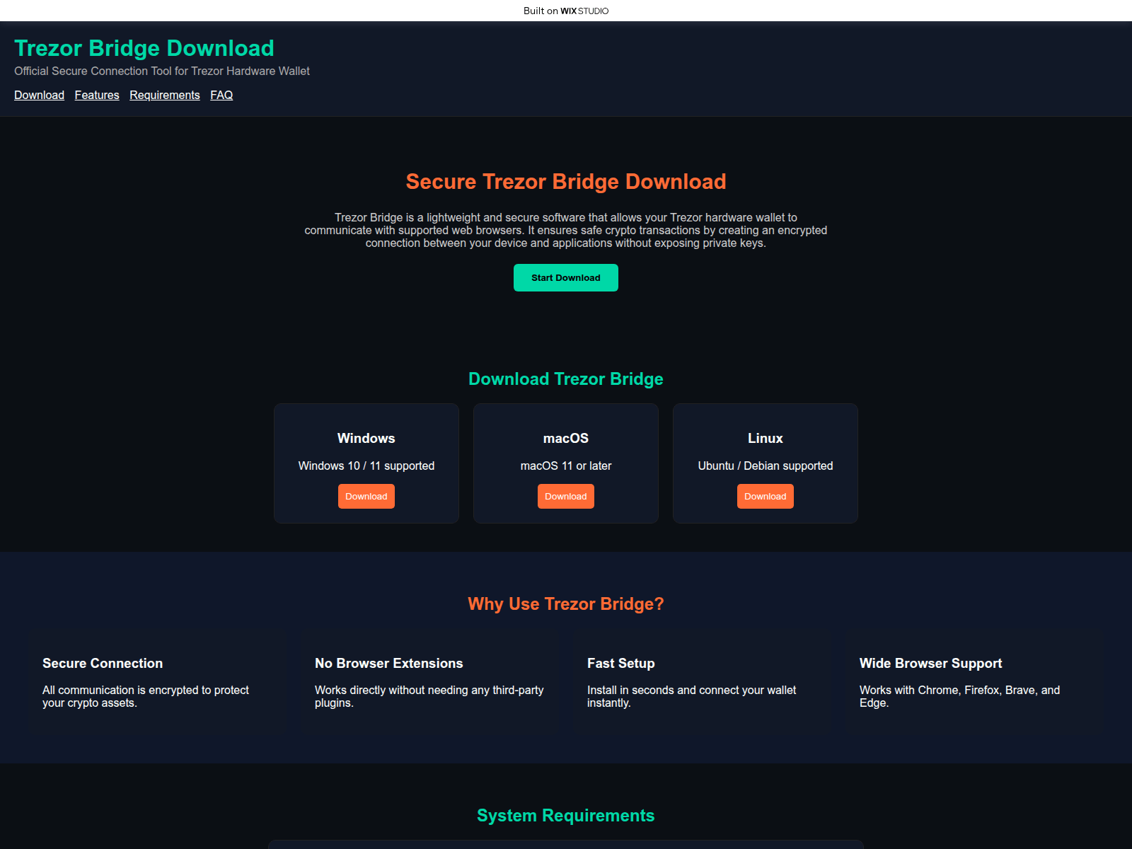 Screenshot of core-bridge.wixstudio.com