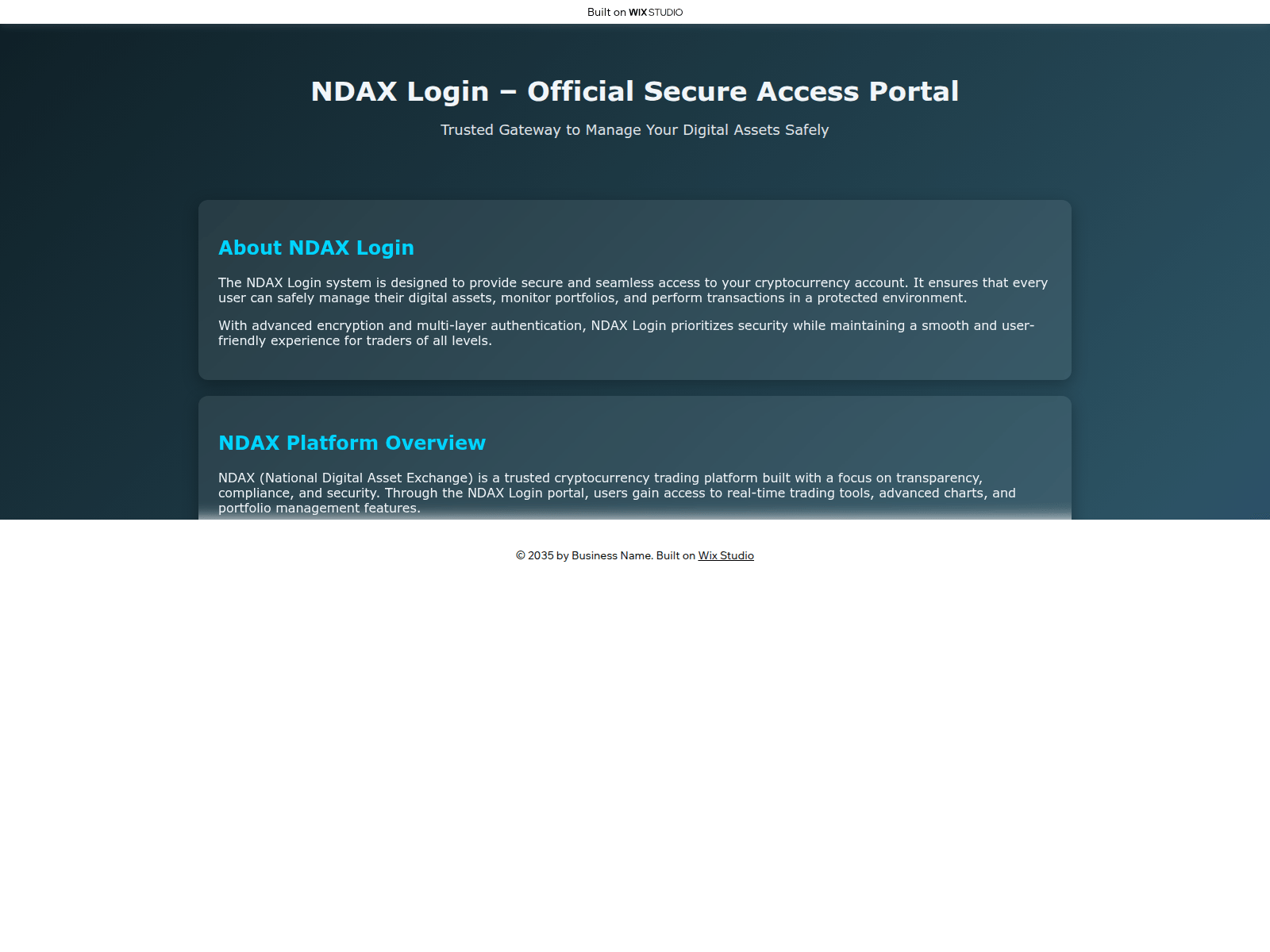 Screenshot of ndxxcdnn.wixstudio.com