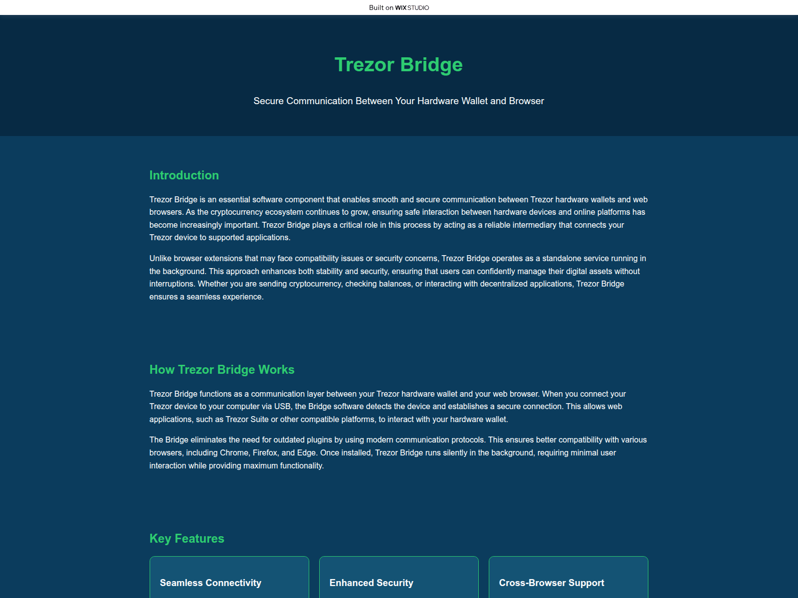 Screenshot of editor-bridge.wixstudio.com