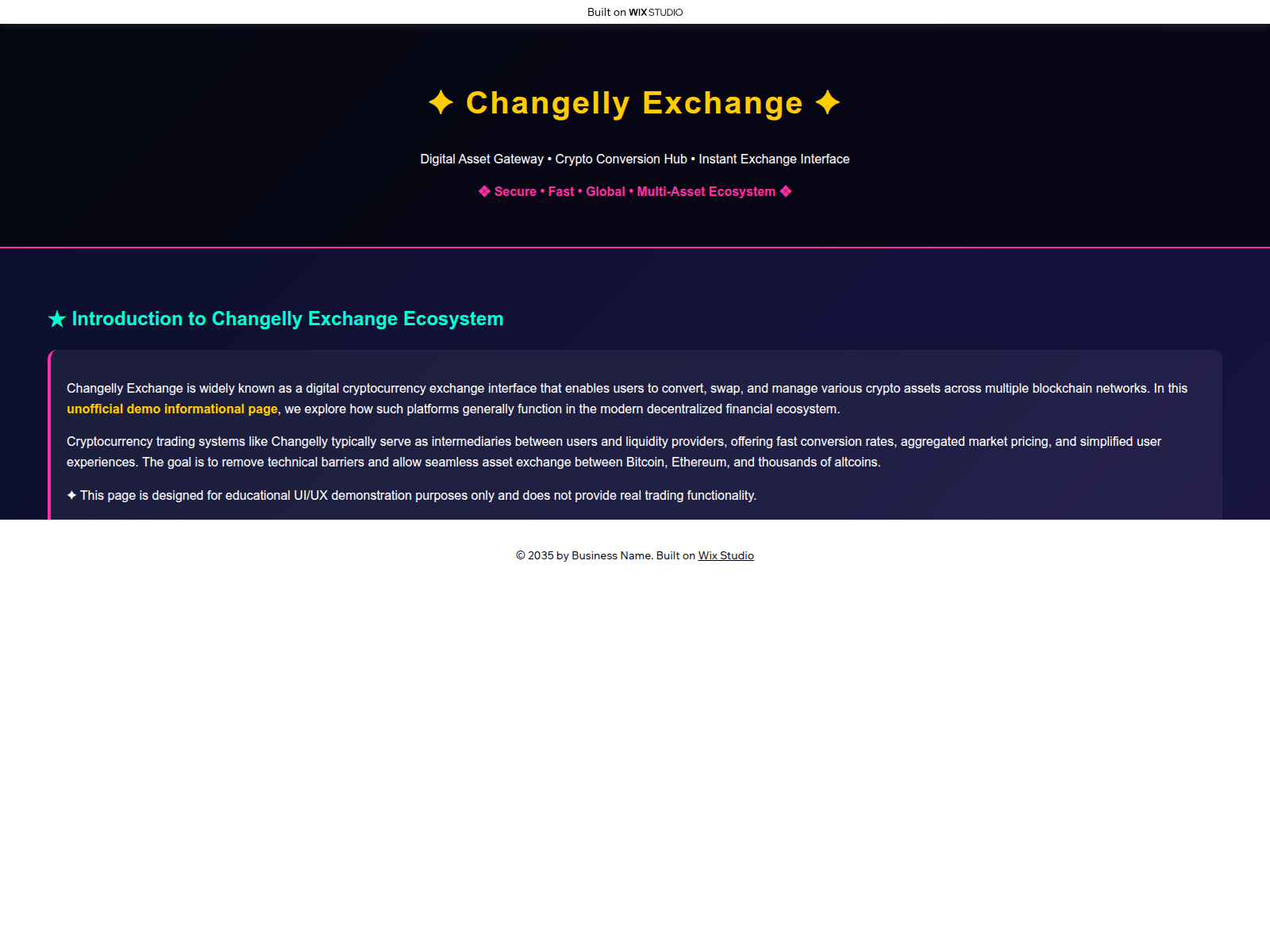 Screenshot of home-chagelly.wixstudio.com