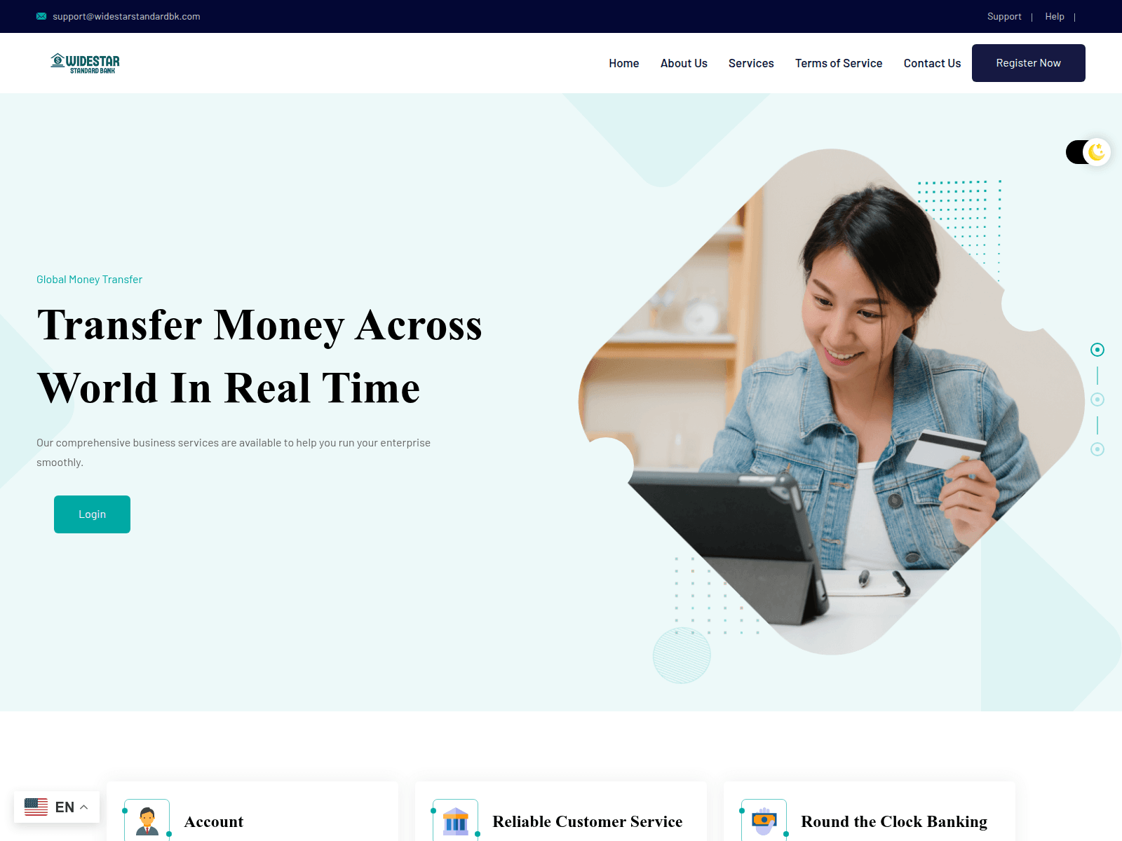 Screenshot of widestarstandardbk.com