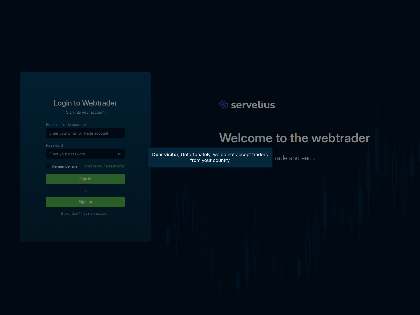Screenshot of webtrader.slathys-moonsher.com