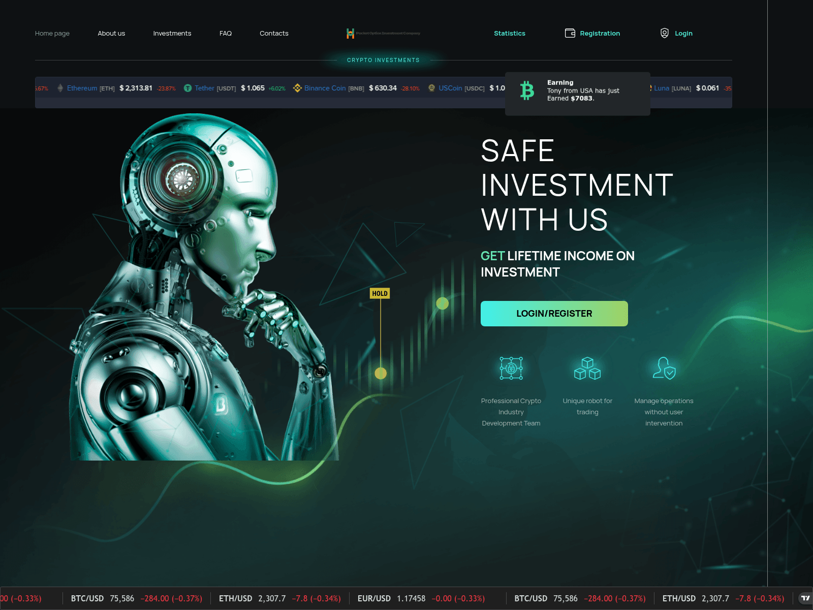 Screenshot of pocketoptioninvestmentcompany.info