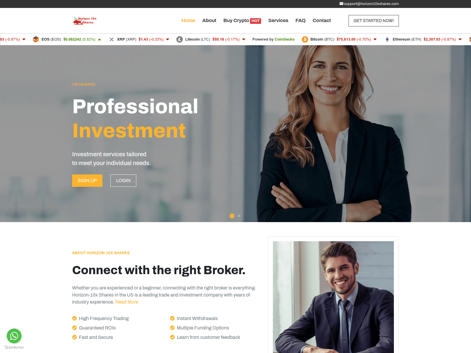Screenshot of horizon10xshares.com