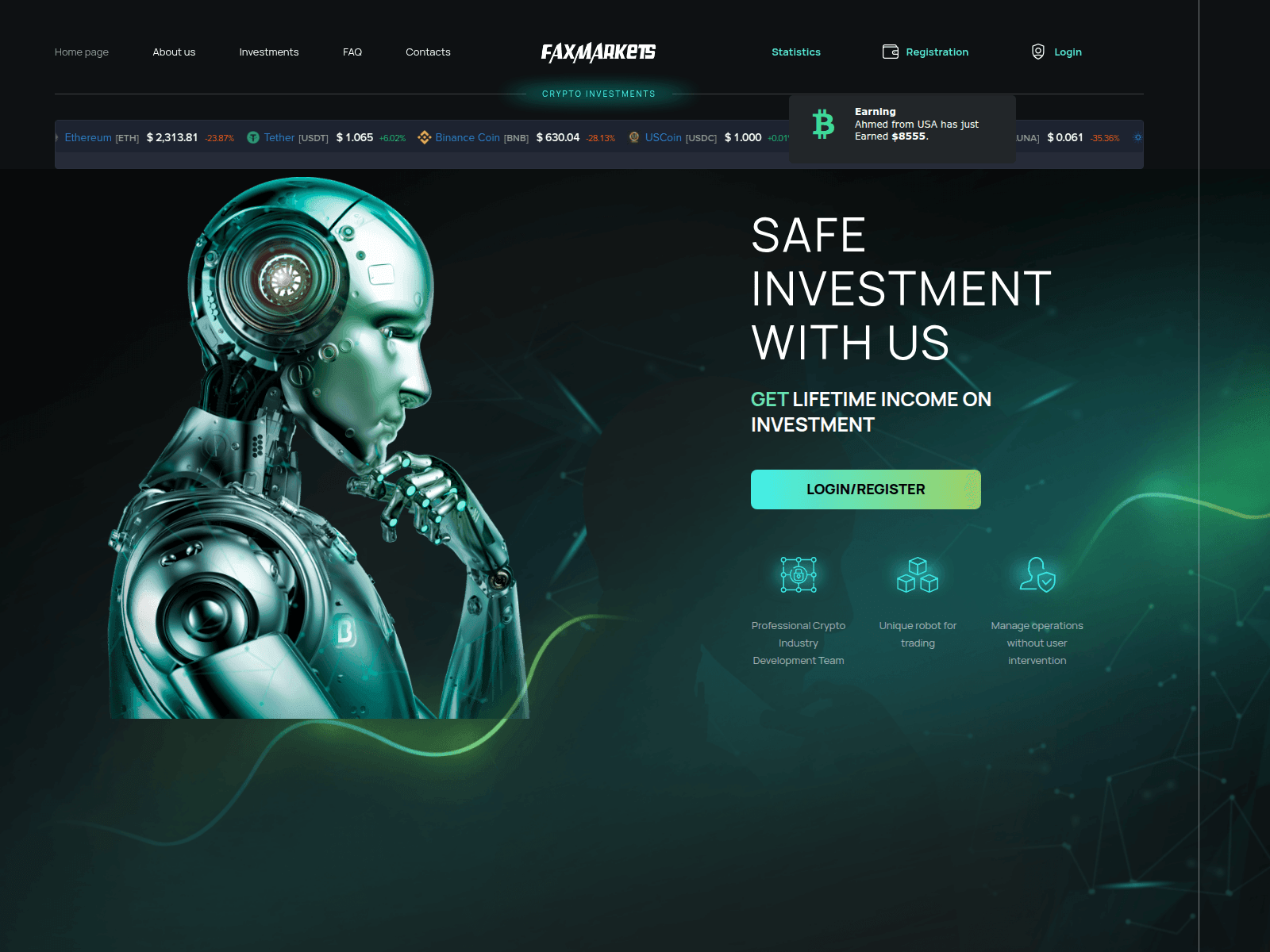 Screenshot of faxmarkets.com.highfaxmarket.com