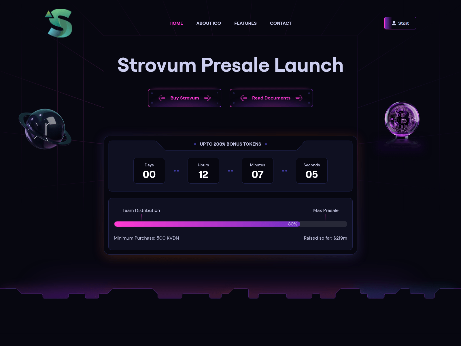 Screenshot of strovumtoken.com