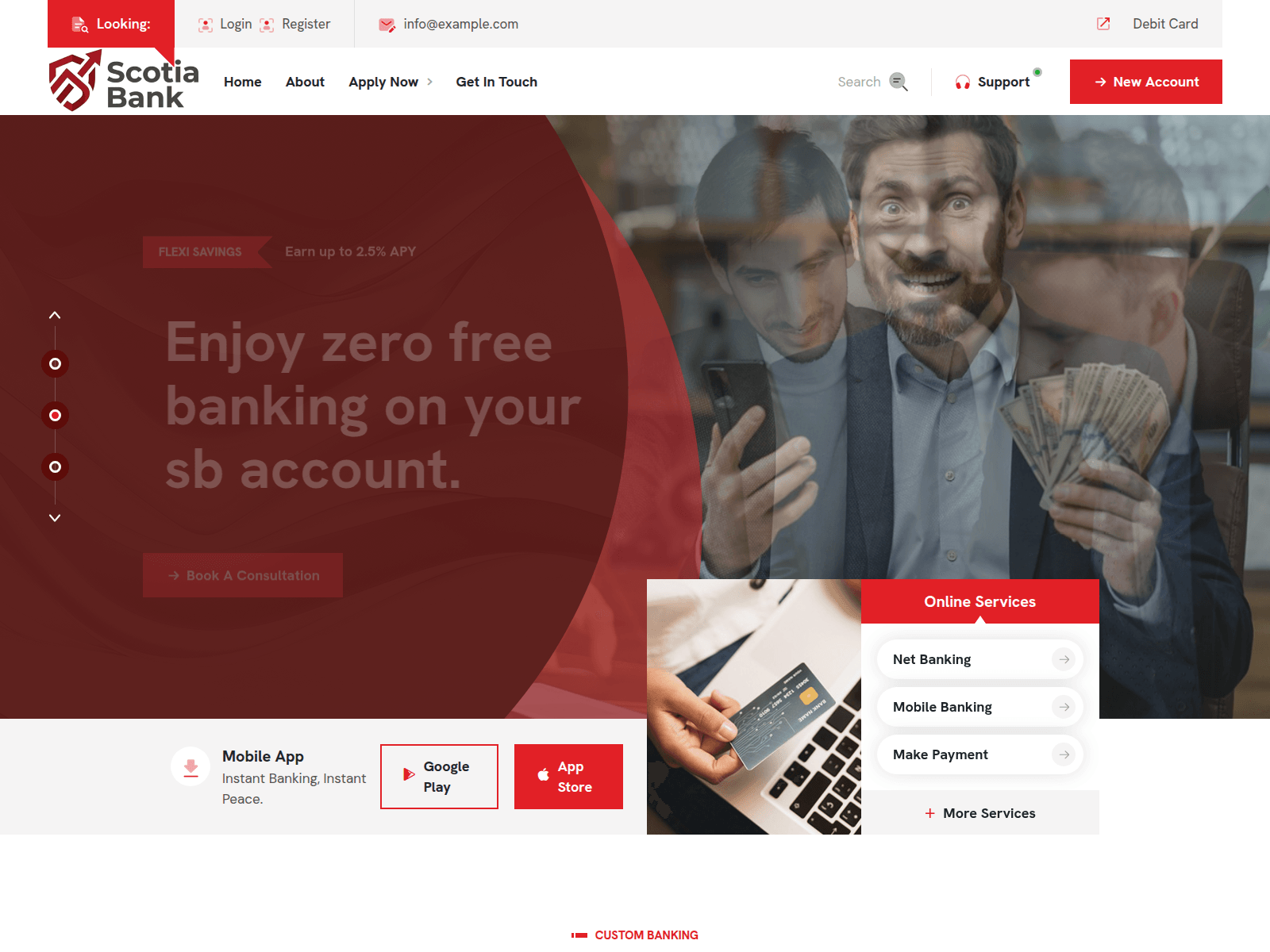 Screenshot of scotlabnk.com