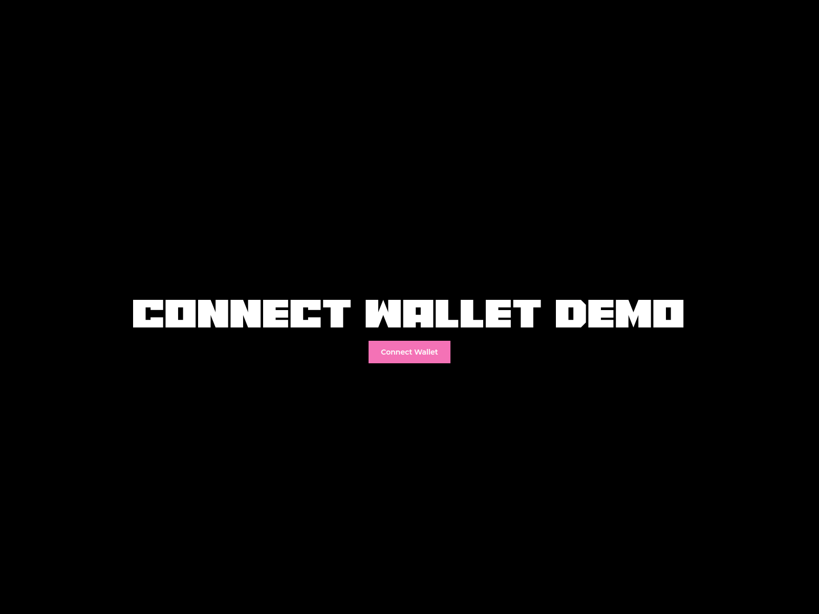 Screenshot of demo-connect-wallet.pages.dev