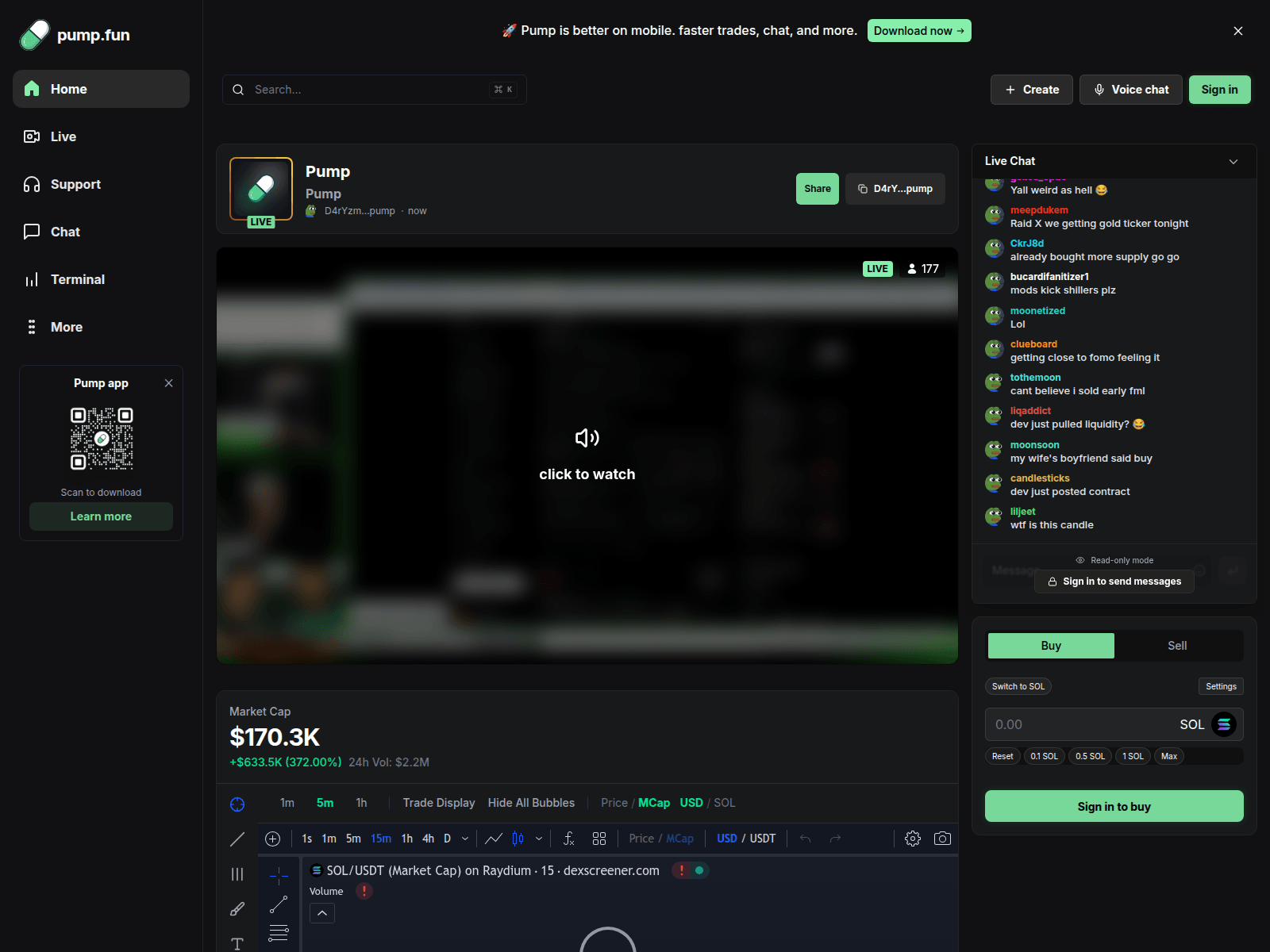 Screenshot of pumpwatchstreamer.fun
