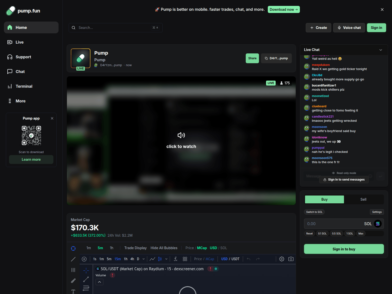 Screenshot of pumpwatchstreams.fun