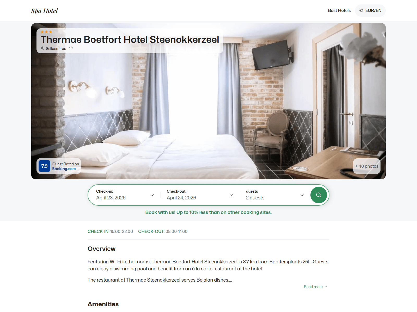 Screenshot of thermaebofort.spahotel.guru