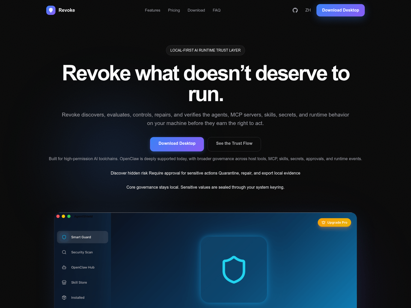Screenshot of revokenode.io