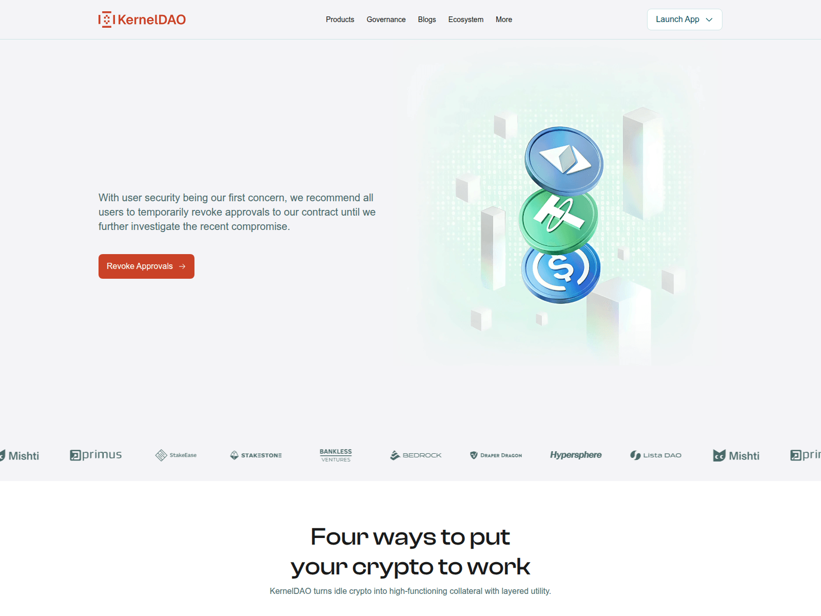 Screenshot of revoke-kernelsdao.com