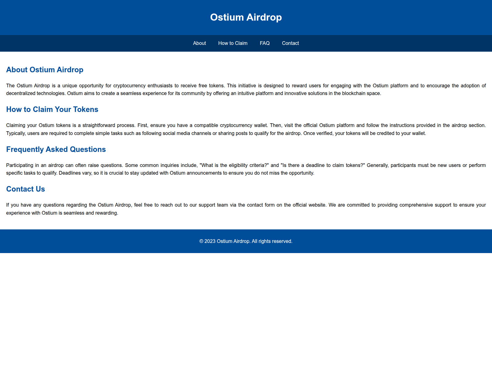 Screenshot of airdropostium.live