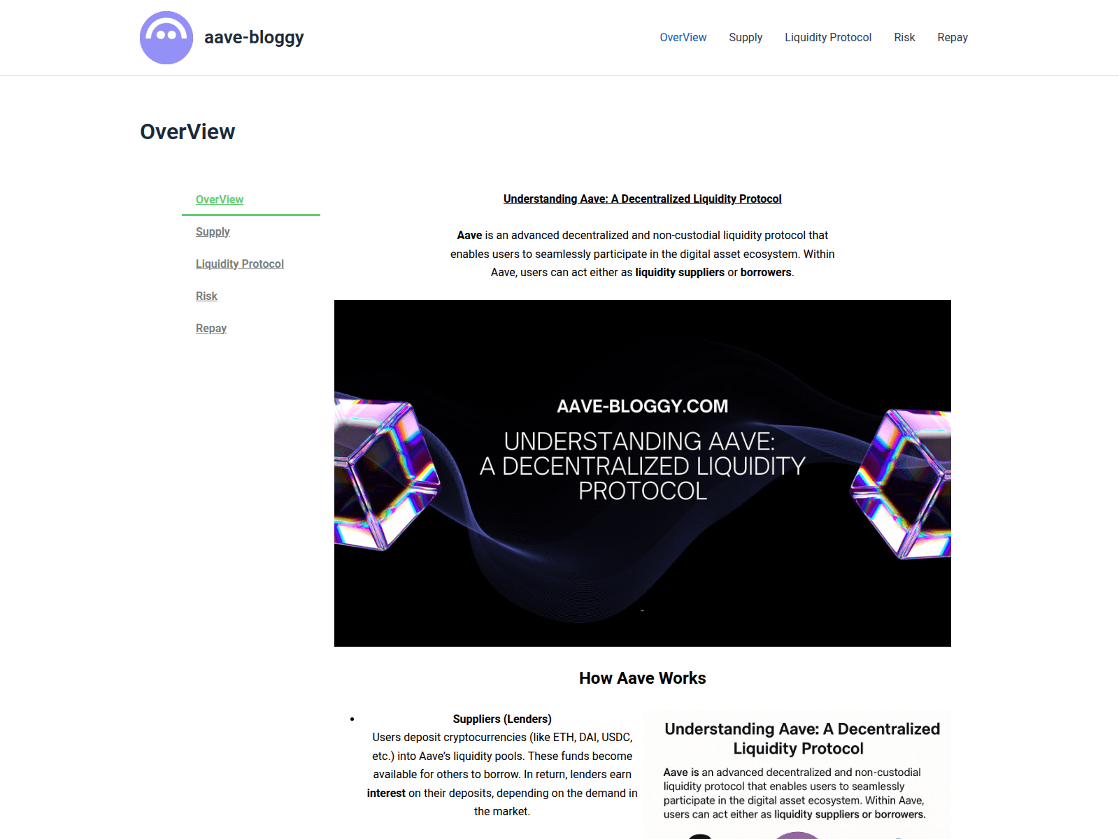 Screenshot of aave-bloggy.com