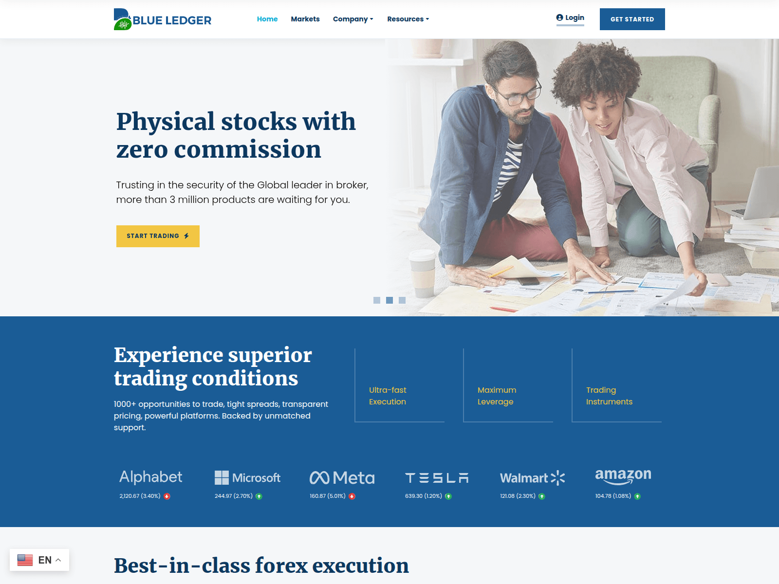 Screenshot of blueledgercapital.com