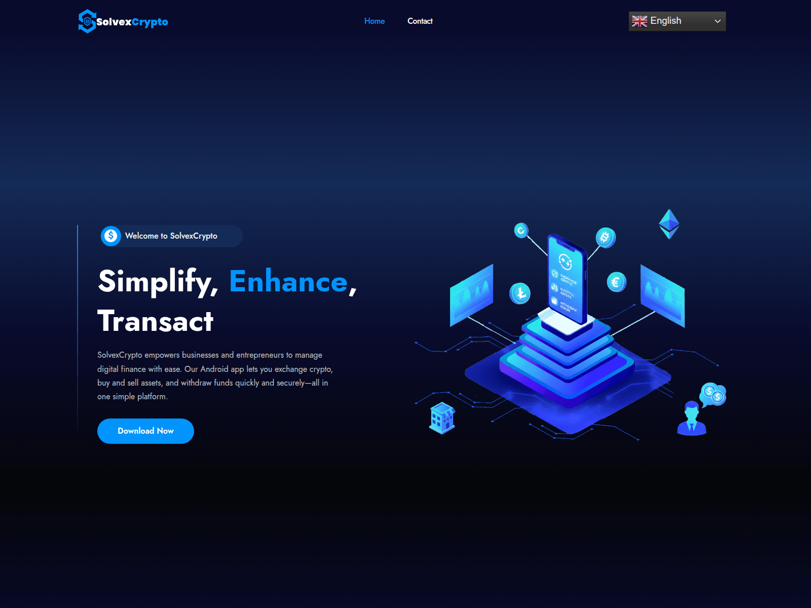 Screenshot of solvexcrypto.com
