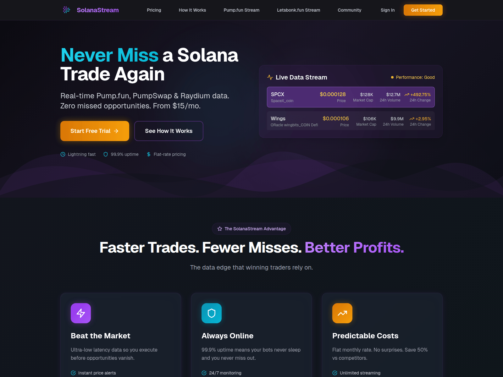 Screenshot of solanastream.xyz
